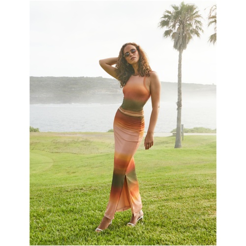 Solaris Mesh Skirt in Sunset