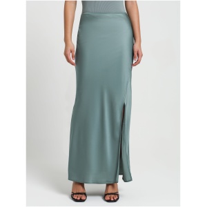 Suvi Satin Maxi Skirt in Seafoam