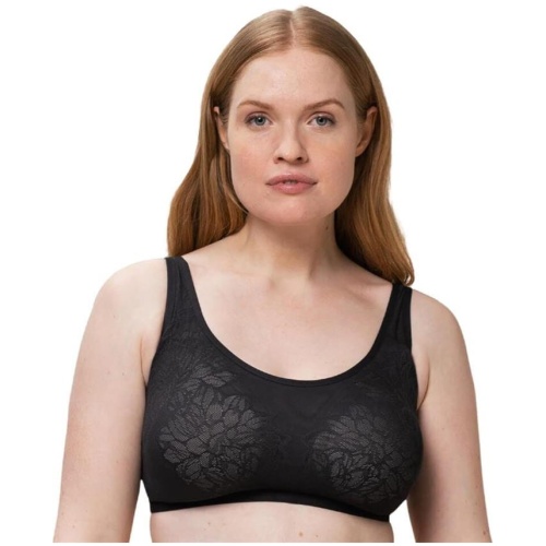 Triumph Fit Smart Padded Wire-free Bra - Black 02 10202460 Plus Size Bra - Afterpay Available