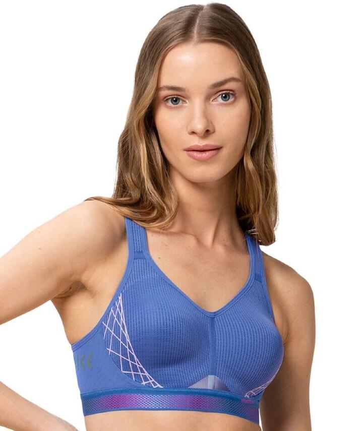 Triumph Triaction Cardio Flow Wire-free Sports Bra - Summer Sky 12C 10205923 Plus Size Bra - Afterpay Available