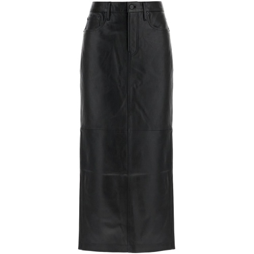 WARDROBE. NYC leather column skirt for women