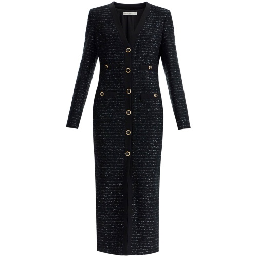 ALESSANDRA RICH midi tweed dress with sequins