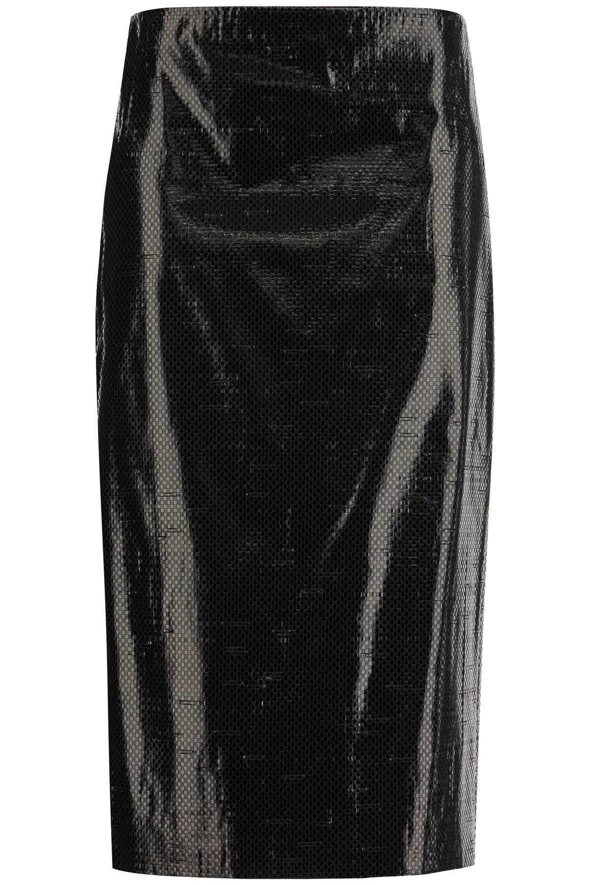 ALEXANDER MCQUEEN silk tarpaulin skirt