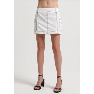 Arden Cargo Skirt in White