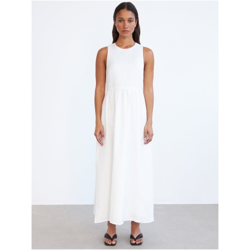 Charlotte Midi Dress In Off White