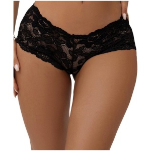 Curvy Floral Lace Brief - Black 14 P5059 Knickers Underwear Panties - Afterpay Available