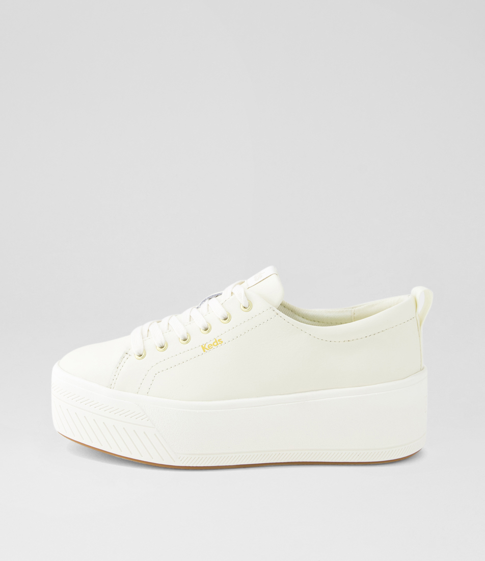 Keds Skyler Ke Champagne Egret Leather Champagne Egret Sneakers Womens Shoes Casual Casual Sneakers