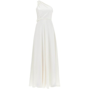 MAX MARA maxi one-shoulder silk satin dress