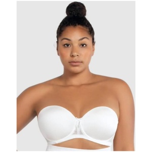 Parfait Elissa Underwired Strapless Bra - Pearl White 8E P5011 Plus Size Bra - Afterpay Available