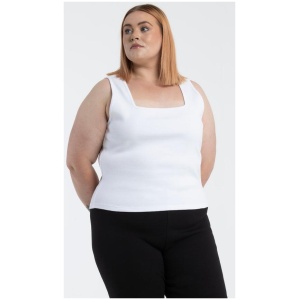 Royàl Rib Scoop Singlet - Curve in White