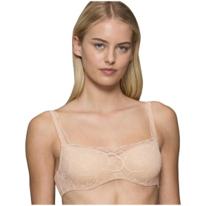 Triumph Body Make-up Illusion Lace Underwired Balconette Bra - Nude Beige 10B 10219845 Plus Size Bra - Afterpay Available