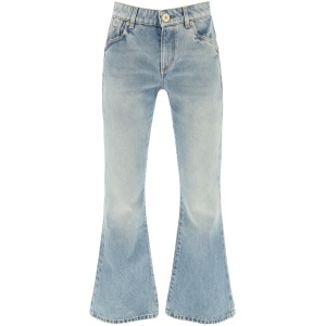 BALMAIN western-style crop bootcut jeans