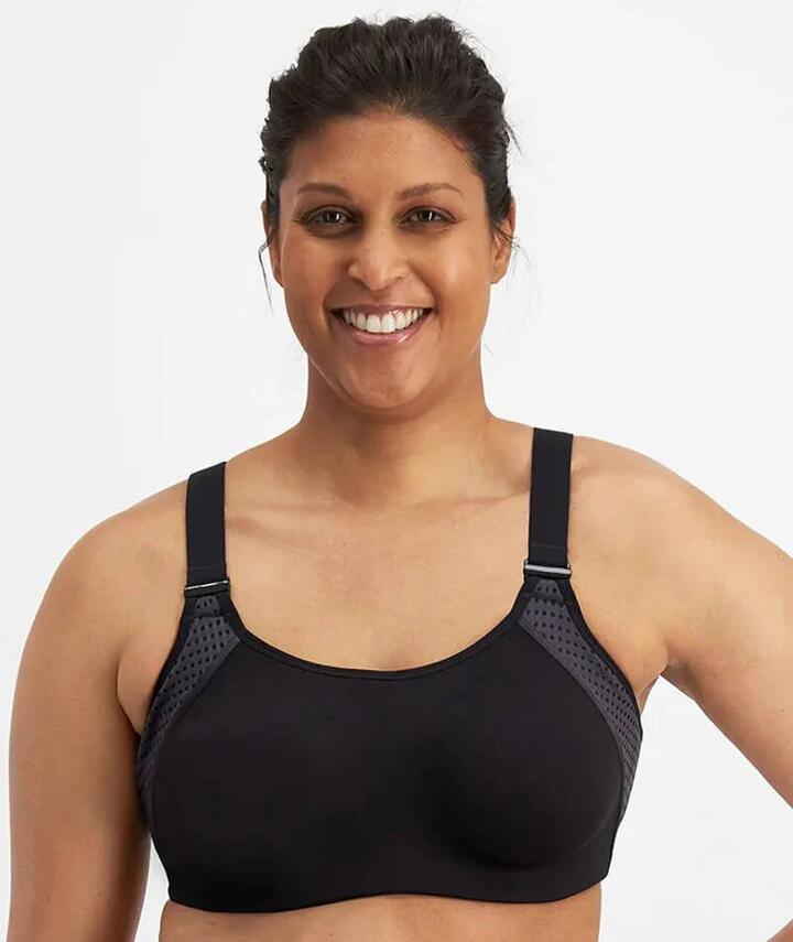 Berlei Pro Elite Contour Crop Sports Bra - Black 12G YX7P Plus Size Bra - Afterpay Available