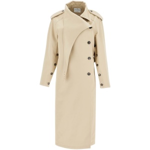 COURREGES long trench coat with asymmetrical closure