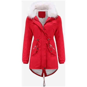 Cotton Coats Pink Hooded Winter Outerwear For Women 2024