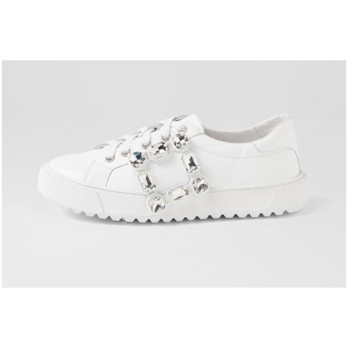 Django & Juliette Tamir Dj White Leather White Sneakers Womens Shoes Casual Casual Sneakers