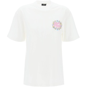 ETRO floral pegasus embroidered t-shirt