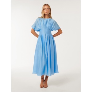 Forever New Women's Eve Seam Detail Midi Dress in Arctic Ocean