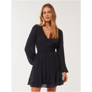 Forever New Women's Kianna Textured Mini Dress in Navy