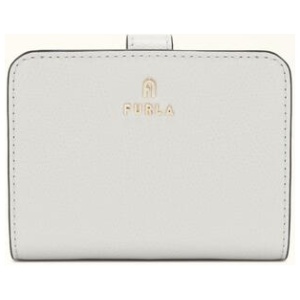 Furla Camelia Compact Wallet Marshmallow White Textured Leather Woman