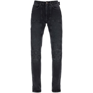 JEAN PAUL GAULTIER jeans with padded inlays and lace-up