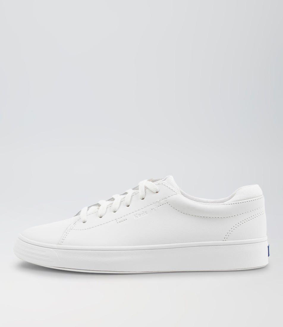 Keds Alley Leather Ke White White Leather White White Sneakers Womens Shoes Casual Casual Sneakers