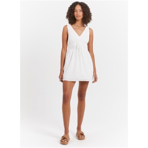 Lilia Mini Dress in Off White