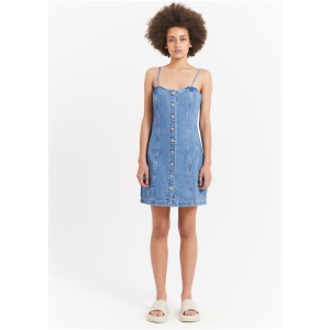 Malene Bustier Dress in Soft As Butter Blue