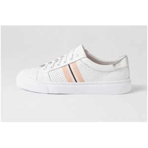 Mollini Oliny Mo White Silver Leather White Silver Sneakers Womens Shoes Casual Casual Sneakers