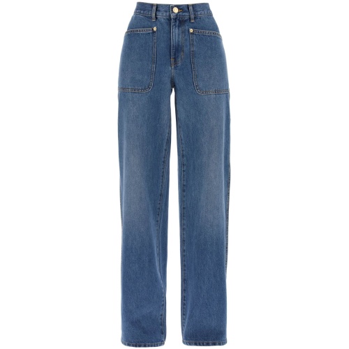 TORY BURCH high-waisted cargo style jeans in