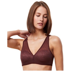 Triumph Signature Sheer Padded Wire-free Bra - Decadent Chocolate 12DD 10215909 Bra - Afterpay Available