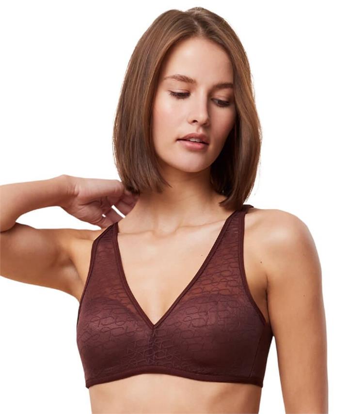 Triumph Signature Sheer Padded Wire-free Bra - Decadent Chocolate 12DD 10215909 Bra - Afterpay Available