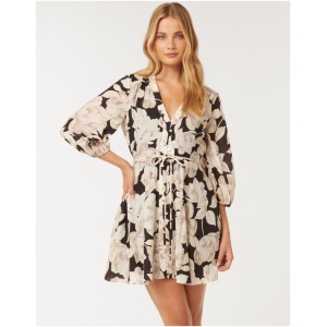 Forever New Women's Alicia Rope Tie Mini Dress in Light Wright Floral