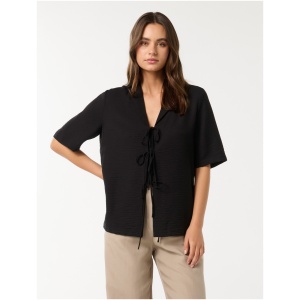 Forever New Women's Eden Double Tie Shirt in Black