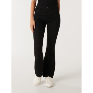 Forever New Women's Farrah High-Rise Skinny Flare Jeans in Forever Black