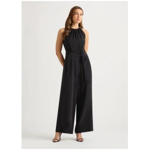 Gisele Silk Tie Waist Wide Leg Jumpsuit