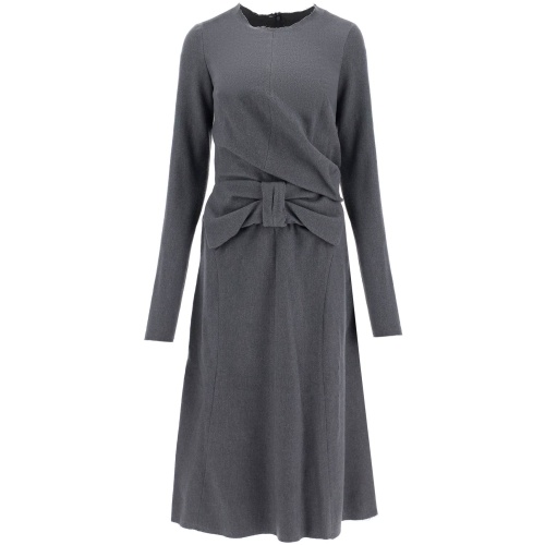 MAISON MARGIELA midi dress with oversized bow detail