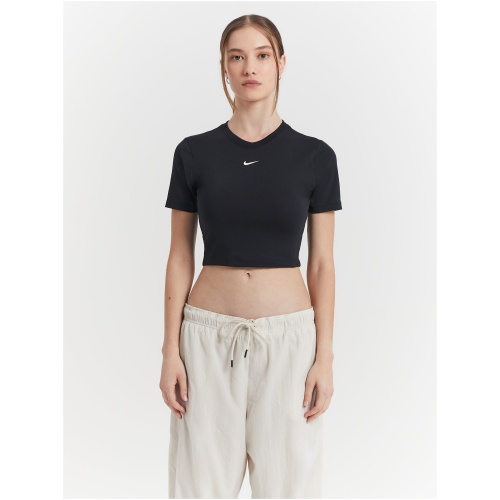 Slim Fit Crop T-Shirt in Black & White