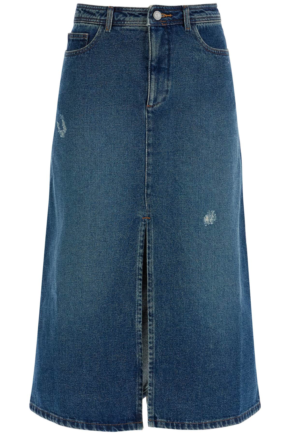 A. P.C. 'georgia denim midi skirt in