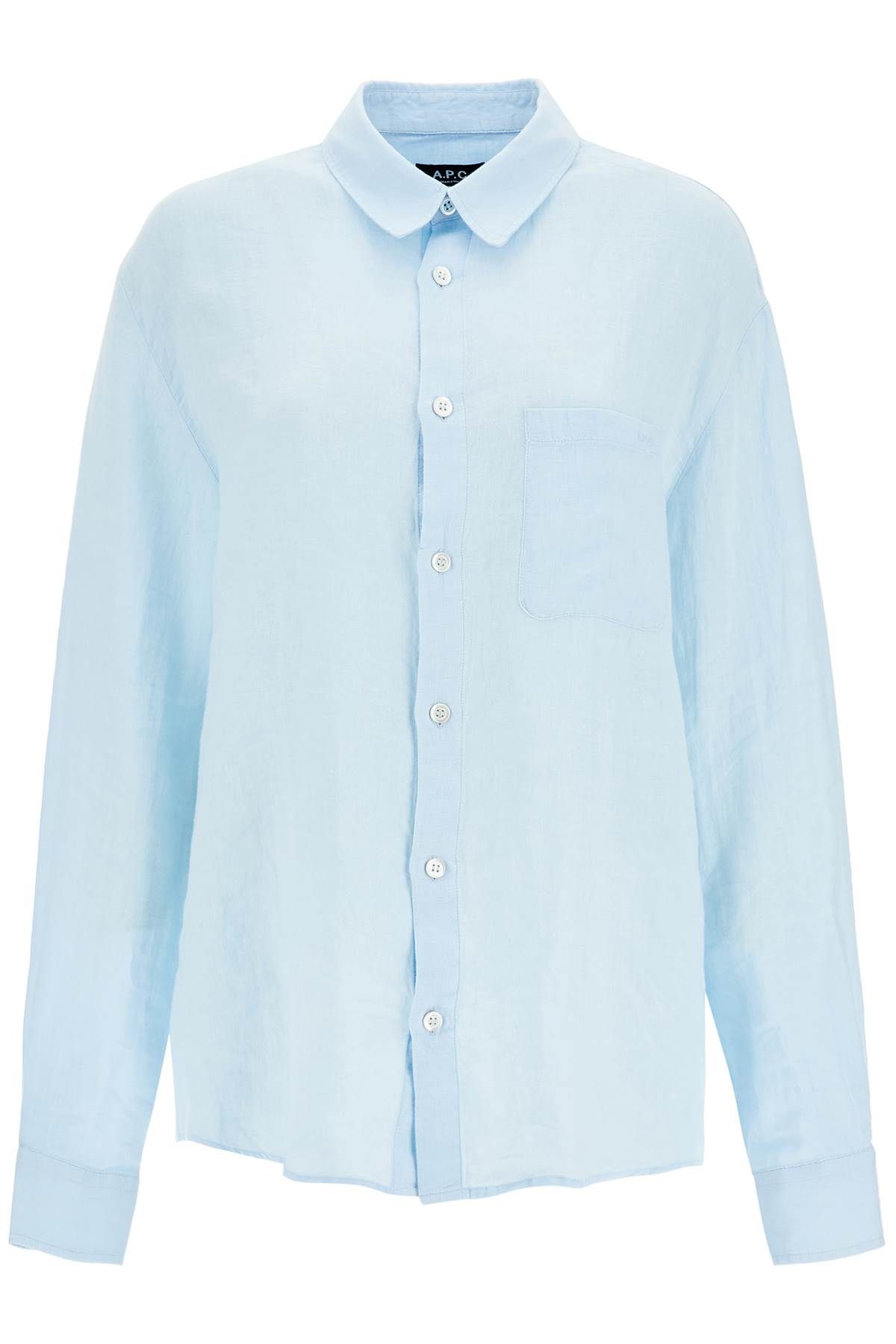 A. P.C. light blue linen shirt wide fit