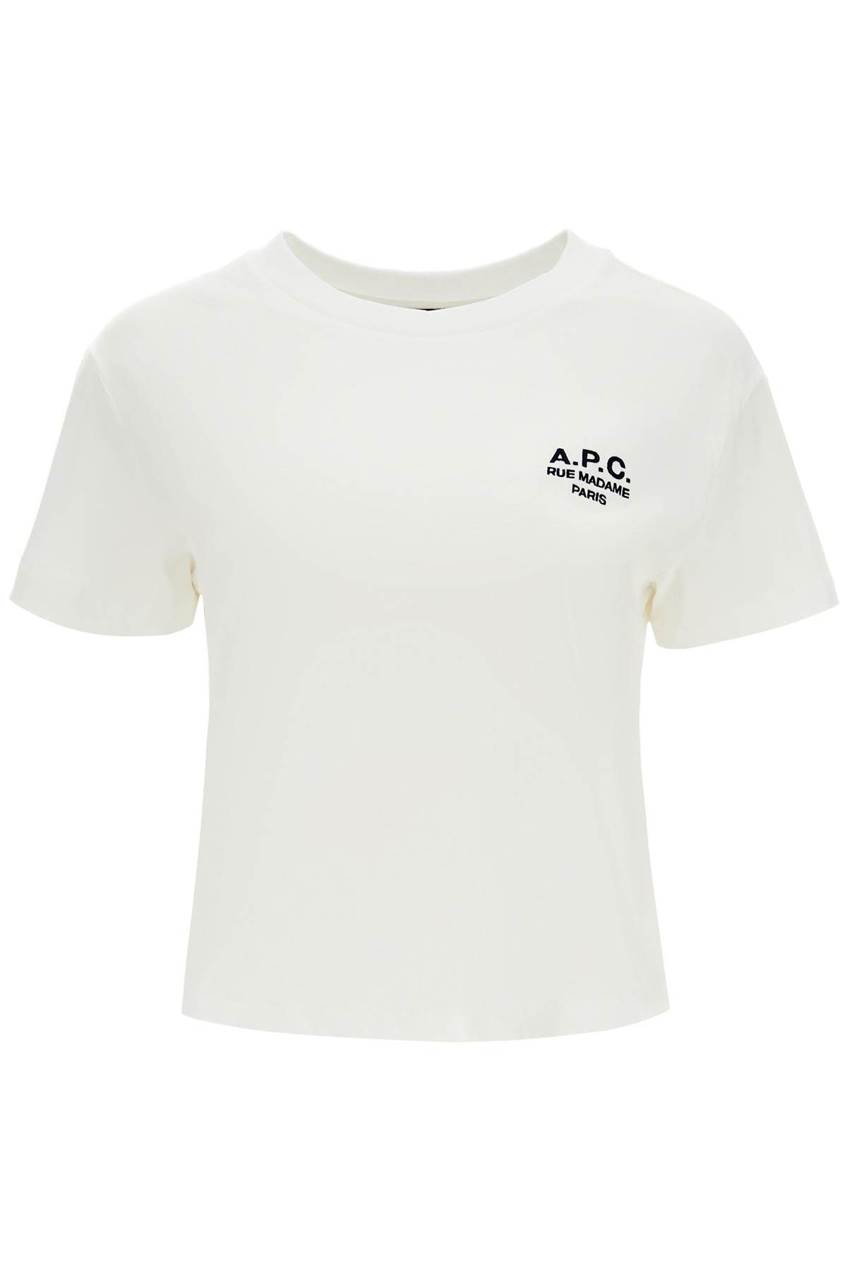 A. P.C. unisex boxy t-shirt in organic cotton white short sleeves