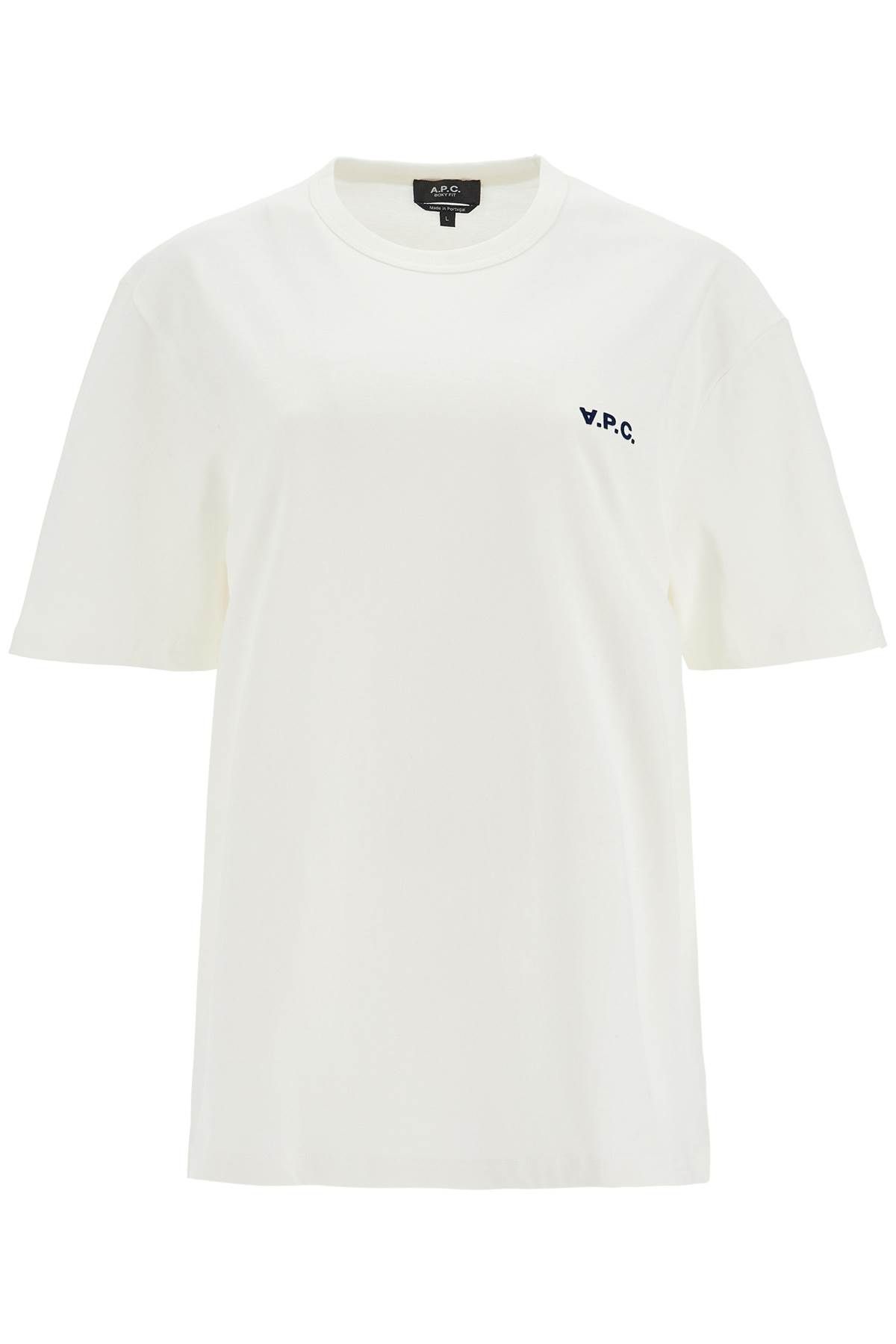 A. P.C. unisex boxy t-shirt in organic cotton white