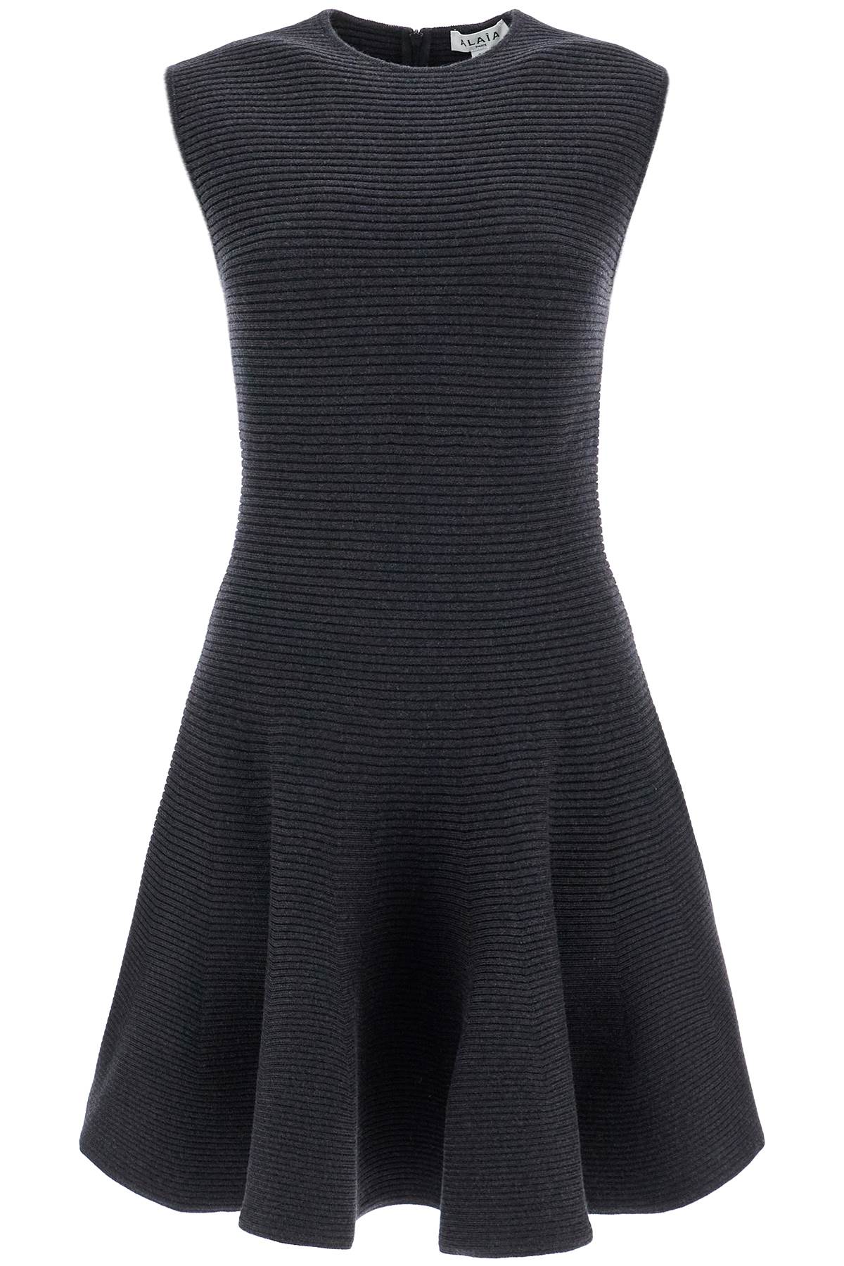 ALAIA 'ribbed knit skater dress with