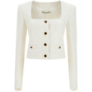 ALESSANDRA RICH tweed jacket with sequins embell