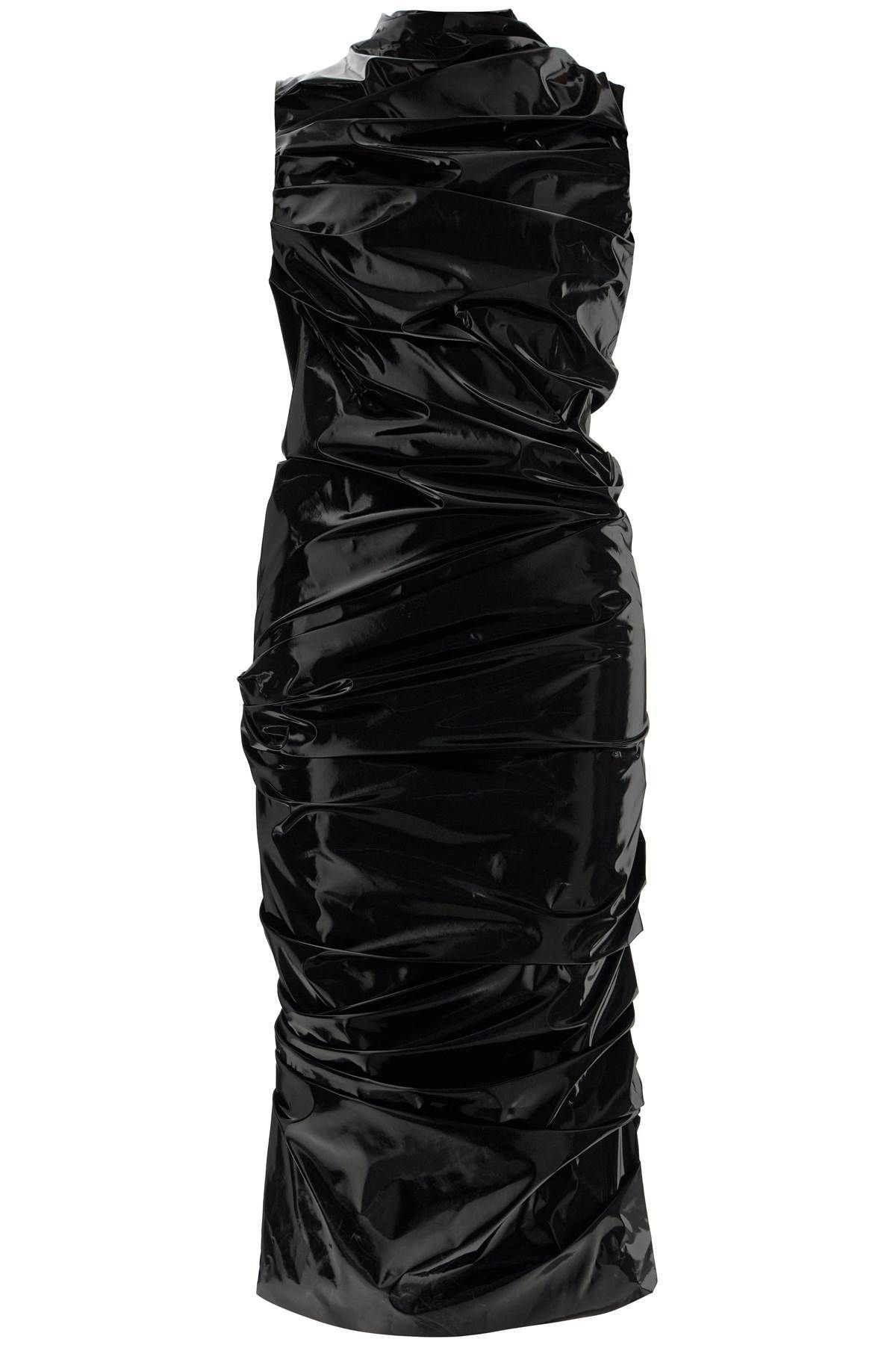 ALEXANDER MCQUEEN laminated jersey dress