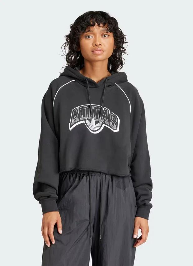 Adidas Originals Cs Crop Hoodie - Womens in Black