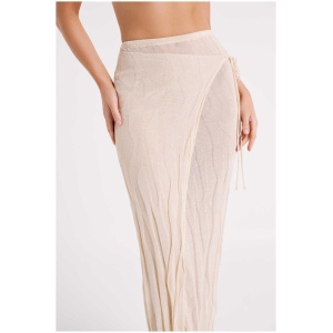 Akari Knit Maxi Skirt - Ivory