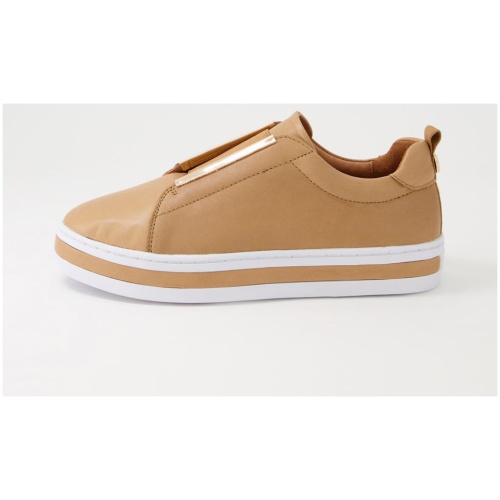 Alfie & Evie Prime Al Camel Leather Camel Sneakers Womens Shoes Casual Casual Sneakers