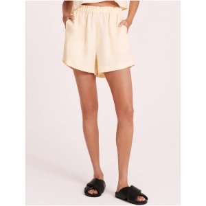 Amani Linen Shorts in Eggnog