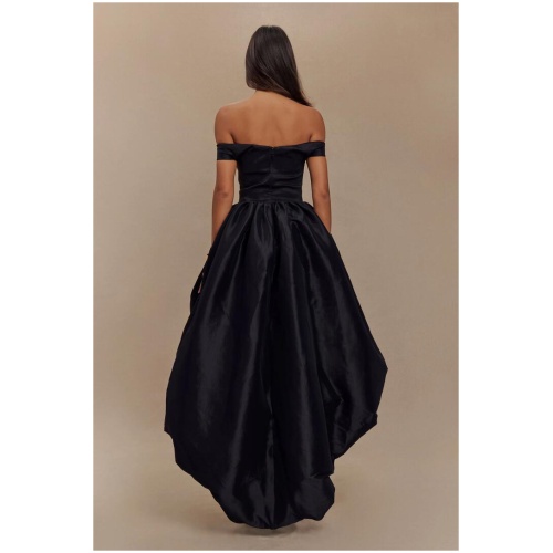 Amelia Bubble Maxi Dress - Black